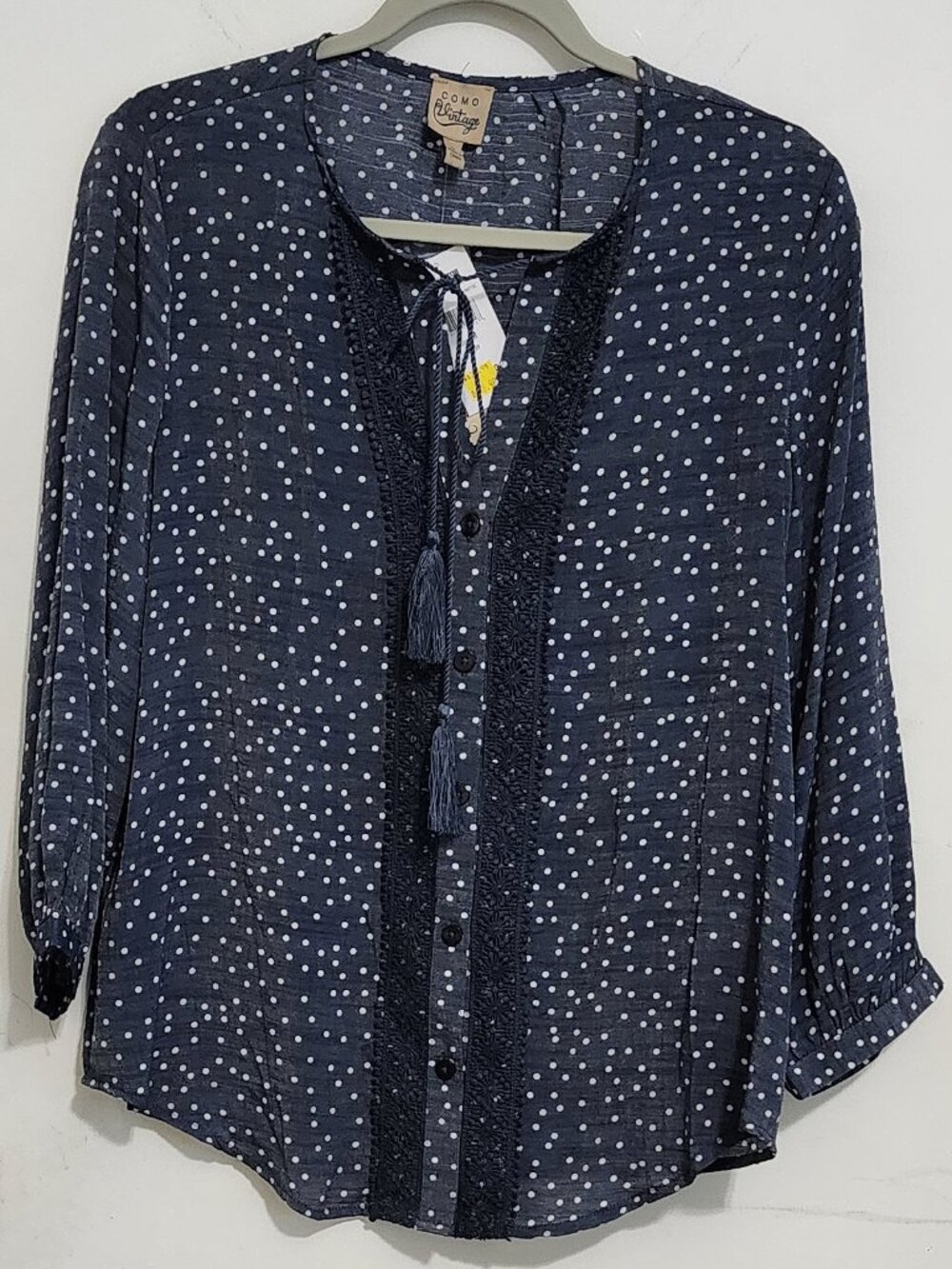 Como Vintage Ladies Blouse, Size Med
